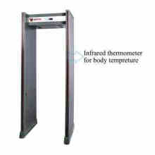 outdoor use door frame metal detector gate with body temperature detection system